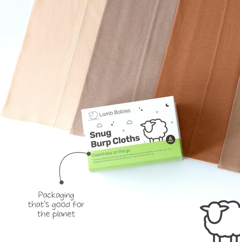 Snug Baby Cotton Burp Cloths, Absorbent, Lightweight, and Gentle Cotton for Mess-Free Moments, Baby Burp Cloths