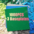 1000 Pieces Classic Building Bricks, 3 Stackable Base Plates 6.3" x 6.3" in Blue, Gray, and Green, Compatible with