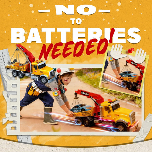 3 4 5 6 1:12 SMILESSKIDDO Toddler Boy Toys for Year Old - Large Friction Powered Tow Truck with Light & Sound, Sports