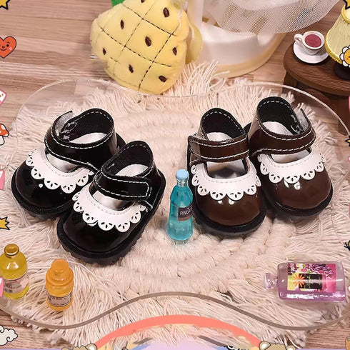 1 15cm 17cm Pair Cute Shoes, Mini PU Leather Princess Shoes Replacement for Doll Accessories, Suitable for Dolls
