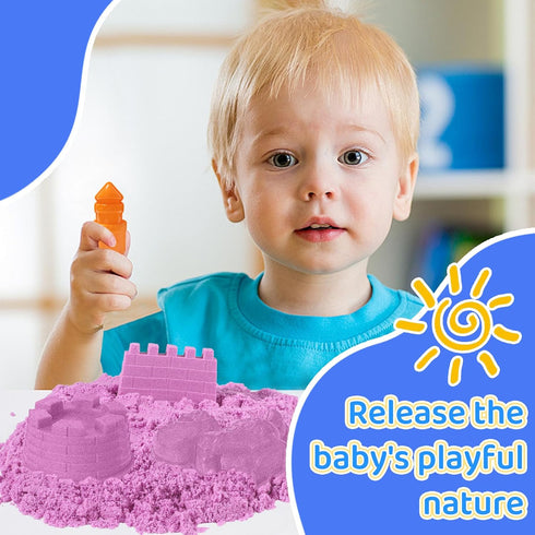 Bo-Toys 50 Set, Ps Deluxe Sand Molds Tools Sandbox Toddlers Toys, Beach Sand Castle Building, Indoor Outdoor Sensory