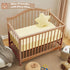 2 Pack Baby(52" 28") Vonty Breathable Fitted Crib Sheet for Boys and Girls - Rayon Derived from Bamboo, White & Beige