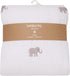 Creamy White Elephant Embroidered Baby Crib Quilt