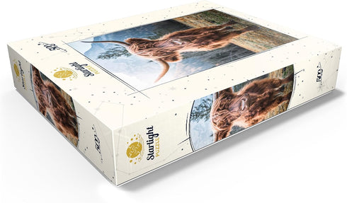 MyPuzzle Highland Cattle in The Italian Dolomites - Premium 500 Piece Jigsaw Puzzle for Adults