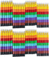 Huji Stacking Buildable 8 Colors Crayons Set, Connect Stack and Build Sideways