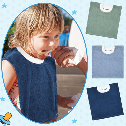 6 Foaincore Pcs Pullover Baby Bibs Cotton Terry Toddler Absorbent Infant for Feeding and Drooling Towel Bib (Elegant