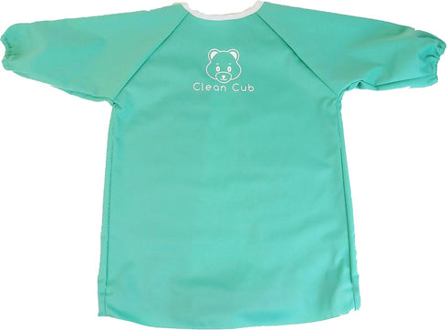 12 Months+ Baby Led Weaning Long Sleeve Apron Bib with Suction Cups, Waterproof & Washable
