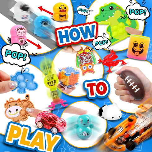 300 PCS Party Favors for Kids 4-8-12, Fidget Toys Bulk, Treasure Box Toys for Classroom Prizes and Birthday Gifts