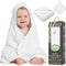 Organic Bamboo Hooded Baby Towels with Washcloths 1 Hooded Towel (30x30 inches)