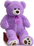 HollyHOME Teddy Bear Stuffed Animal Plush Giant 36 inch Purple Teddy Bears with Footprints