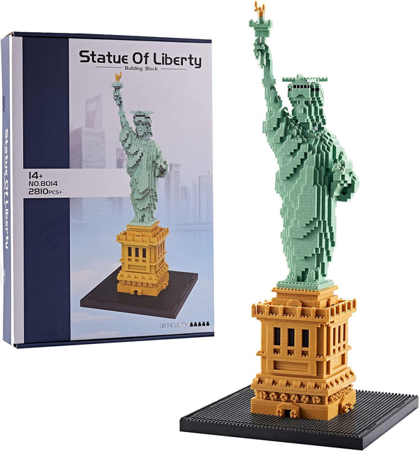 YaJie Micro Mini Blocks Building Set Statue of Liberty (2810PCS) - Creative Kit for Kids 14+ and Adults