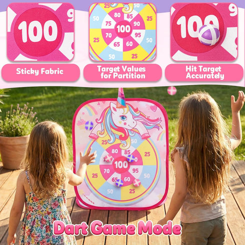 3 4 5 6 7 8 Bean Bag Toss Game for Kids - Cornhole Board Outdoor Toys for Toddlers -Party Activities Carnival Outside