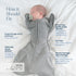 0 3 0.5 HALO Sleepsack SwaddleStretch, Arms Up or Extended Arms, Newborn Baby Swaddle, Months, TOG, Calm Sage
