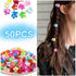 Tesvyns 50Pcs Mini Flower Hair Clip Colorful Mini Hair Claw Baby Hair Clips Toddler Hair Clips Girls Decorative Bun