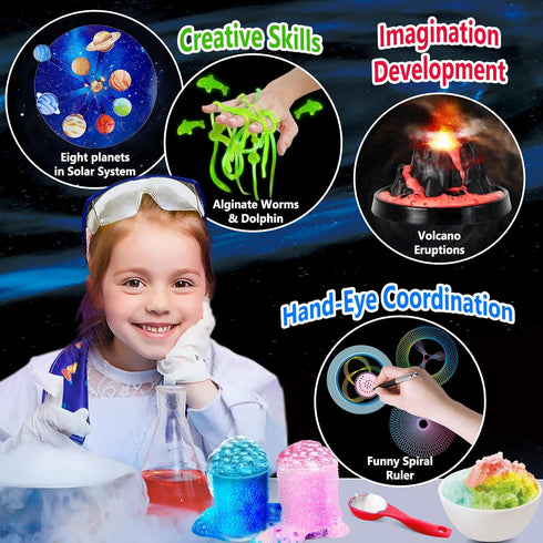 250+ Set, UNGLINGA Science Experiments Kits for Kids, Boys Girls Toys Birthday Gifts Ideas, Chemistry S.T.E.M