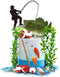 KDPATFAV 14 Pieces Fisherman Themed Decoration Gone Fishing Cake Topper for Retirement Party