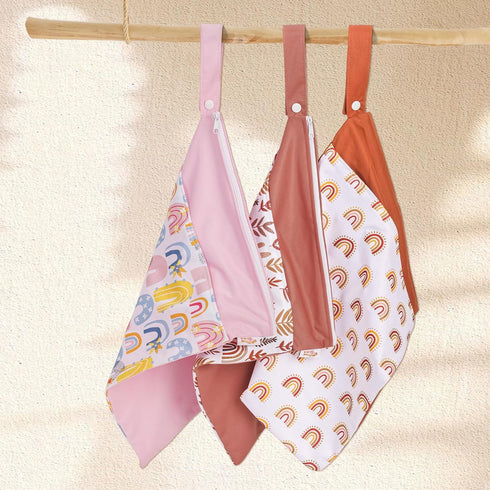 Rainbow Waterproof Wet Dry Bag - Dual Zipper Pouch for Swimsuits