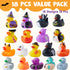 18 JOYIN PCS Halloween Rubber Ducks, Halloween Ducks for Halloween Goodie Bag Fillers, Rubber Duckies Baby Bath Toys