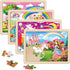 SYNARRY Large Unicorn Princess Fairy Wooden Puzzles Gift Box (12.2*9.4 in) - 24 Pcs for Kids Ages 4-6