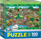 A Day at the Zoo - 100-Piece Spot and Find Puzzle