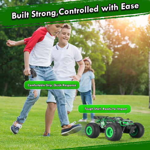 1:18 20KM/H, 2WD, 2.4GHz, 4-7 8-12, Remote Control Car, Rc Cars, All-Terrain RC Truck with LED Light, Rechargeable