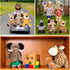 6 Set Zhanmai Pieces Safari Stuffed Animals Plush Jungle Animal Toys for Boys Girls, Lion Elephant Zebra Giraffe Tiger