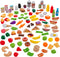 KidKraft 115-Piece Deluxe Tasty Treats Pretend Play Food Set, Plastic Grocery and