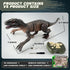 Dinosaur Toys for Kids - 2.4G Remote Control Velociraptor with 3D Eye, Shaking Head, LED Light & Roaring Sounds for 6+