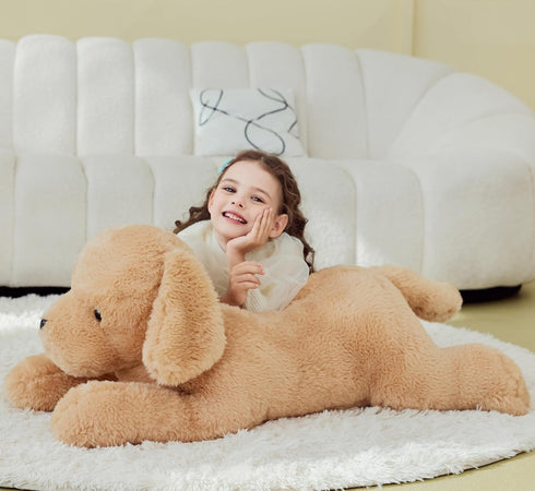 IKASA Giant Dog Labrador Stuffed Animal Plush Toy, 30" Jumbo Soft Fluffy Plushie, Gifts for Kids