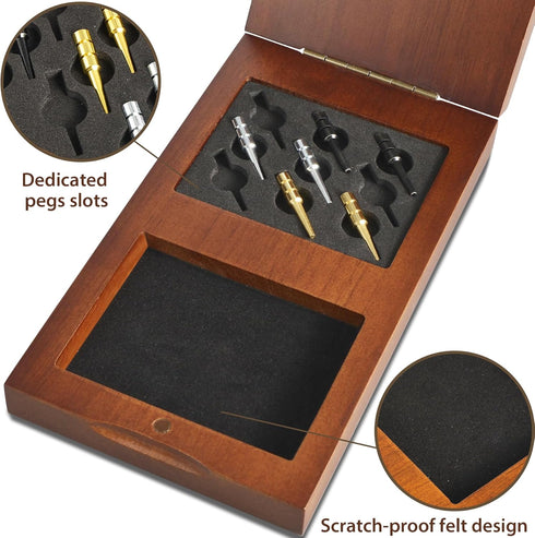 Set, 3 Closure,9 ELONGDI Foldable Wooden Cribbage Board Game Portable Travel Track Cribbage Board with Magnetic Metal