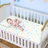 Yoogain 28" 52" Cooling Baby Washable Mattress x Breathable Crib Bumper Pads for Baby&Toddler Stars