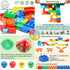 COUOMOXA Marble Run Building Blocks, Classic Large Blocks Maze Track Sets for Toddlers, Educational STEM Toys