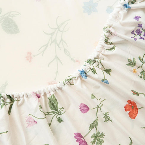 2 Pack 5228 SDIII Floral Crib Sheets for Baby Girl Stretchy Microfiber Jersey Knit Fall Crib Sheets Floral for Standard