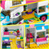 HOGOKIDS 3-in-1 Girls Camper Van Building Set, 494PCS Summer Beach Camping Blocks and Food Truck Toys