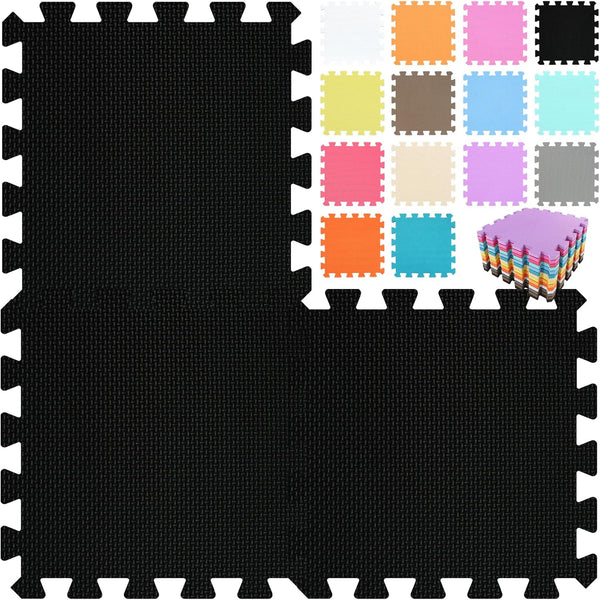 qqpp EVA Rubber 18 Tiles Interlocking Puzzle Foam Floor Mats - Baby