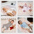 Vegan Leather Baby Changing Mat - Wipeable Portable Changing Pad, Foldable Travel Mat for Newborns (Rainbow, 20"*28")