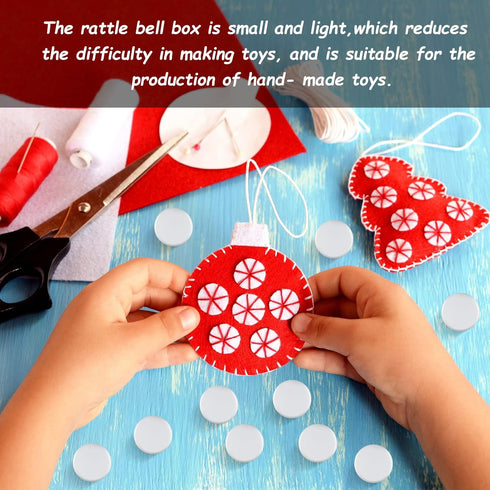 100 Cat(11 22 mm) Skylety Pcs Toy Rattle Box Repair Pet Noise Maker Insert Rattle Inserts for Pet Toys Plastic Ring Box