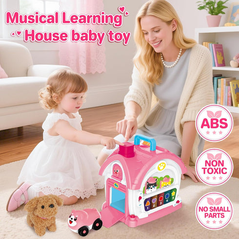 1 12-18 1 2 3 SpringFlower Baby Toddler Toys for Year Old Girls, Montessori Musical Toddler Toys for Months Kids