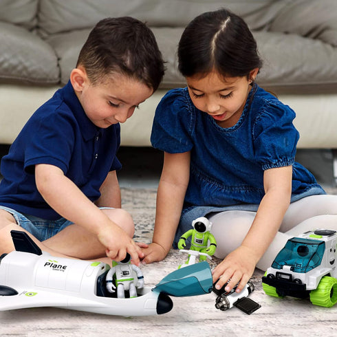 TOY Life Space Toys Rocket Toys for Kids, Space Shuttle with Astronaut Figure & Space Rover for Boys 5-12