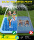 127"- 90.5" Summer 3 EPN Splash Pad, Size Extra Large Sprinkler Play Mat for Dogs & Kids, Thicker Wading Pool Outdoor