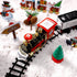 Set 47.2" 4 Set Toyvian Christmas Railway Train with Railway Track & Cars Lights and Sounds Railway,Battery Operated
