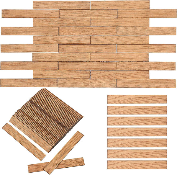 BESTOYARD 40Pcs Dollhouse Flooring Models 1:12 Scale Mini Wooden Floor Boards, Geometric Doll House Furniture Tiles