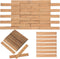 BESTOYARD 40Pcs Dollhouse Flooring Models 1:12 Scale Mini Wooden Floor Boards, Geometric Doll House Furniture Tiles