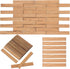 BESTOYARD 40Pcs Dollhouse Flooring Models 1:12 Scale Mini Wooden Floor Boards, Geometric Doll House Furniture Tiles