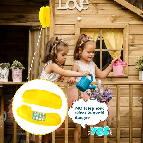 2 Pack Swingset Phone Toys, Playground Swing Set Telephone with Numeric Key for Kids Outdoor Accessories
