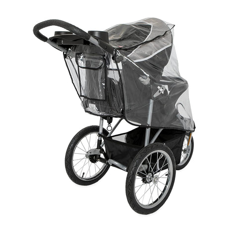 Nuby Rain Weather Shield for Jogging Stroller, Clear Stroller Cover with Storage Pocket