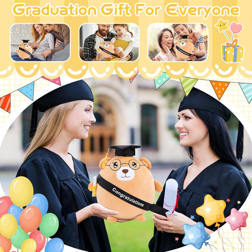 Emoin Graduation Bear Plush, 11.8'' Graduation Stuffed Animal Bear with Cap, Gift for Boys and Girls