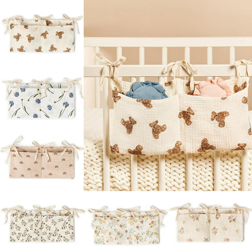 Psdndeww 2 Baby Storage Bag Hangings Organize with Pockets Access Solution Baby Item Organize Bag for Diapers