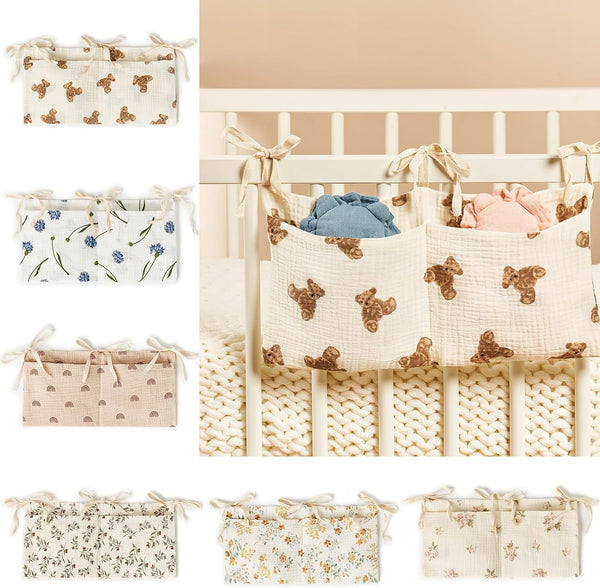 Psdndeww 2 Baby Storage Bag Hangings Organize with Pockets Access Solution Baby Item Organize Bag for Diapers