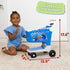 2+ Let's Go Shopping Pretend Scan & Sort Shopping Cart, Sturdy Plastic, Includes Pretend Food, Blue Shopping Cart